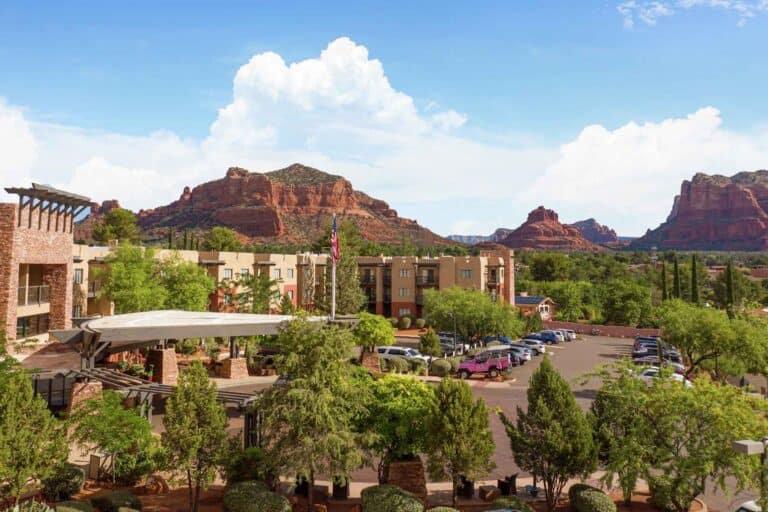 Hilton Sedona Resort at Bell Rock with red rock mountain views in Sedona Arizona
