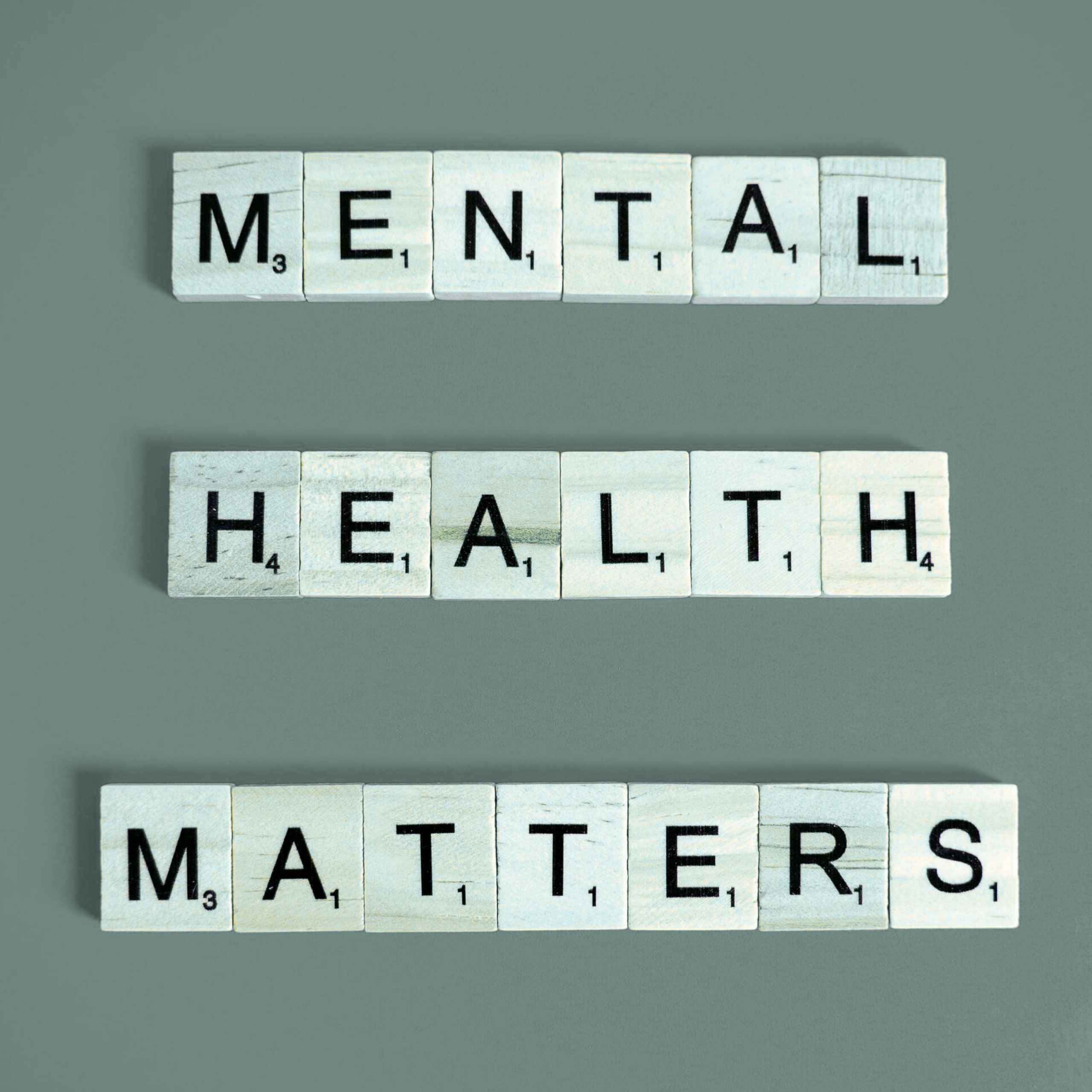 Mental health matters message representing student mental health support in school nursing
