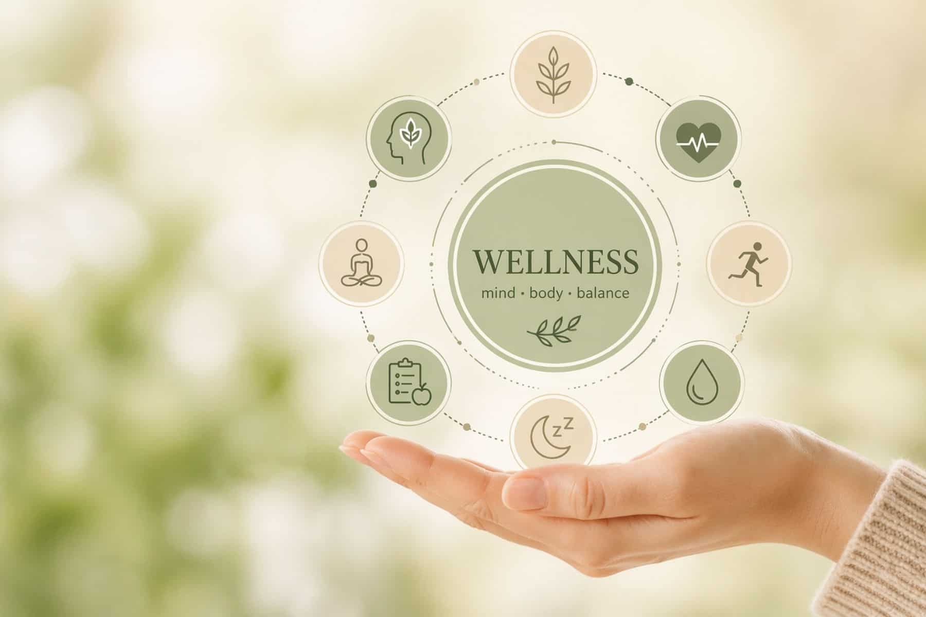 systems biology in functional medicine showing interconnected body systems and wellness balance